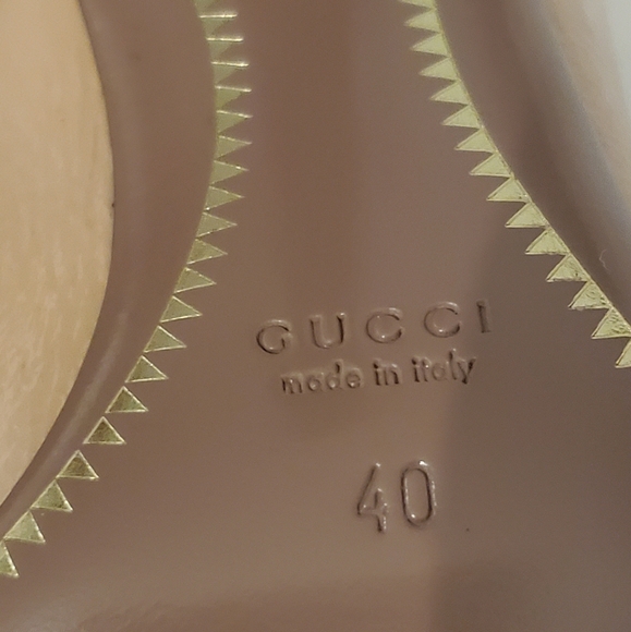 GUCCI - size 40/10 - pumps/heels shoes- patent leather in nude color - Picture 10 of 10